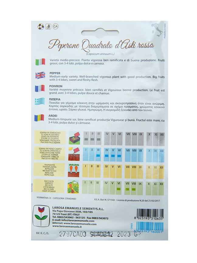 Pepper Seed 'Seeds Fruits and Vegetables