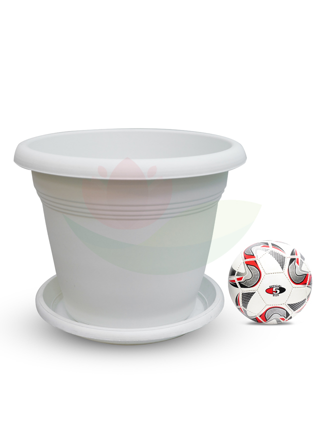 50 Cm White Plastic Design Pot 'Pots & Vases Plastic Pots
