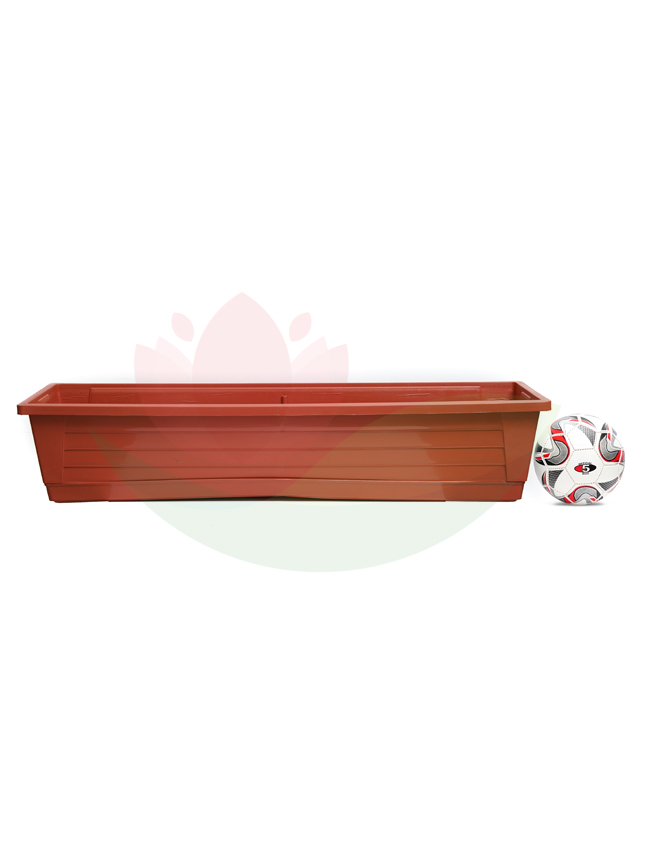Rectangle Red Pot 20x80 'Pots & Vases Plastic Pots