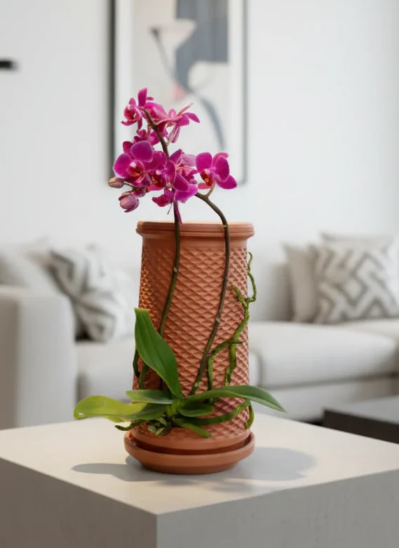 أصيص فخار مصنوع يدويًا للنباتات الحية | أصيص تيراكوتا للزراعة المائية بدون تربة Shopping