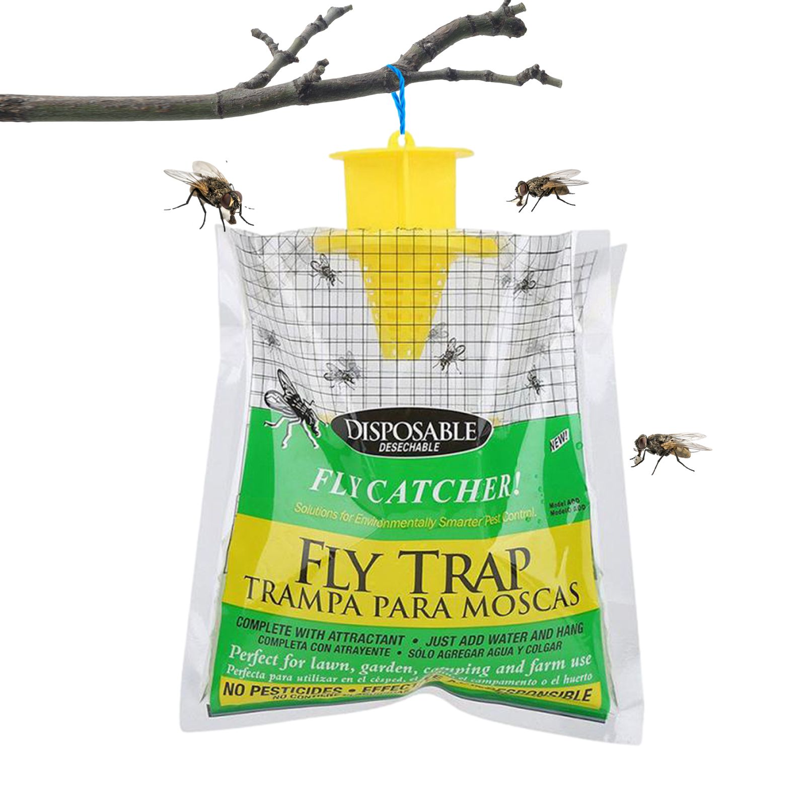 Outdoor / Indoor Disposable Fly Trap 'Soil Fertilizer Pesticide'