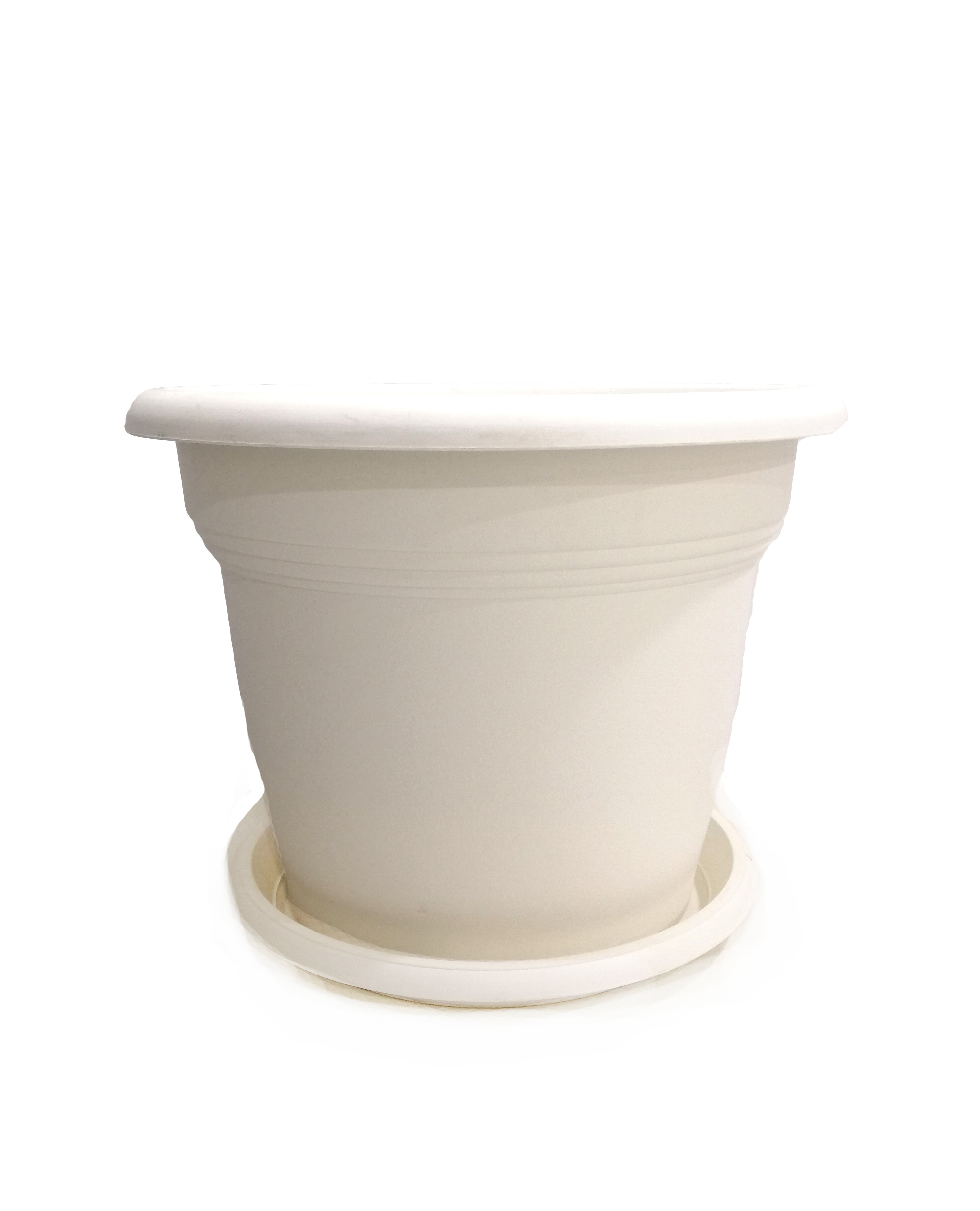 حوض دائري ابيض أحواض ومزهريات