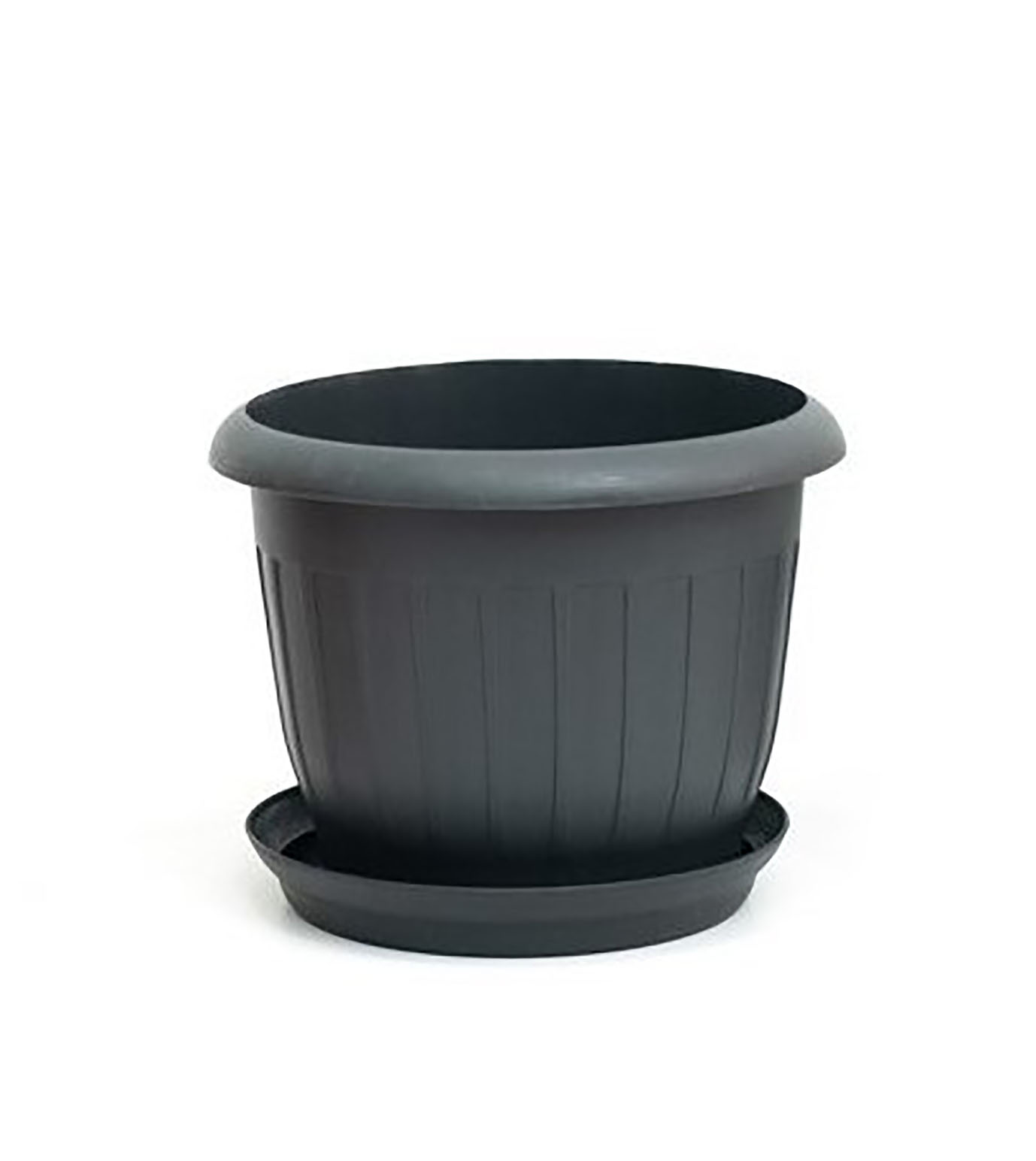 PLASTIC POT STP BLK 35 'Pots & Vases'